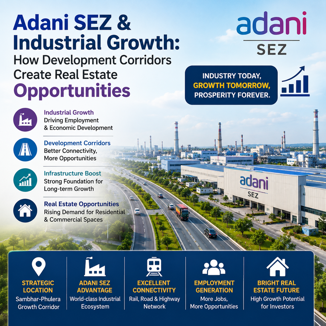 Adani SEZ & Industrial Growth: How Development Corridors Create Real Estate Opportunities